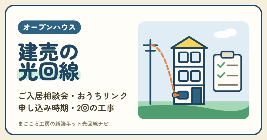 オープンハウスの光回線｜建売のご入居相談会でおうちリンクのネットを勧められたら？申し込み時期・工事・スマホの会社での選び方