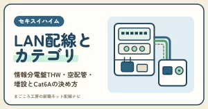 セキスイハイムのLAN配線とカテゴリ｜情報分電盤THW・空配管・増設をCat5eとCat6Aで決める