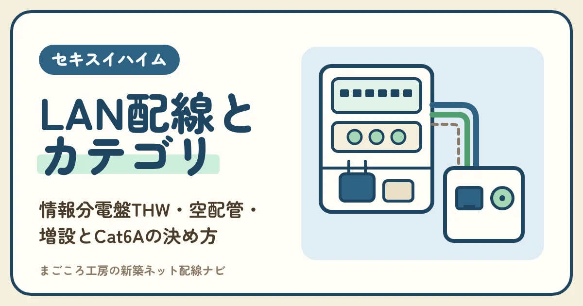セキスイハイムのLAN配線とカテゴリ｜情報分電盤THW・空配管・増設をCat5eとCat6Aで決める