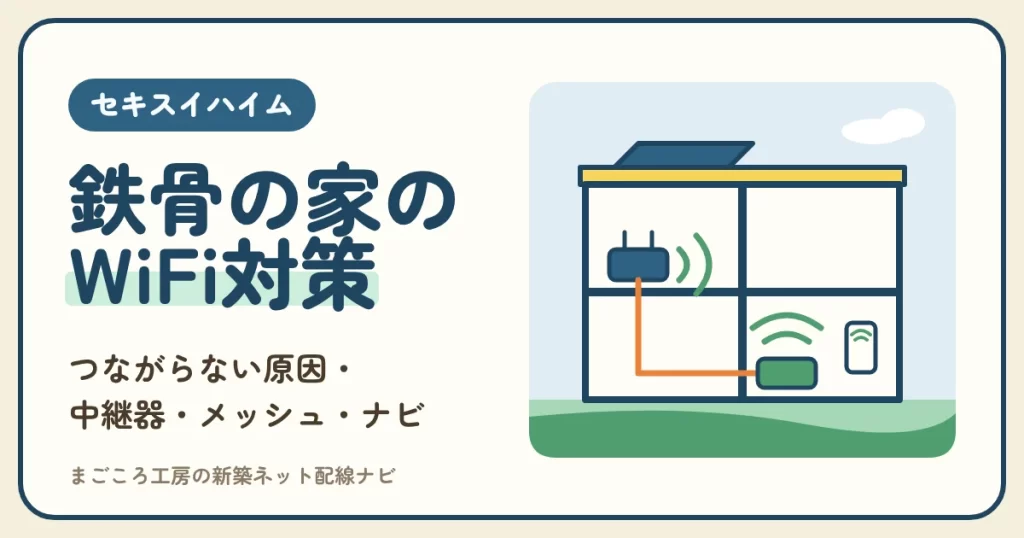 セキスイハイムのWiFiがつながらない｜鉄骨の家の原因と中継器・メッシュの選び方、スマートハイムナビのつなぎ直し