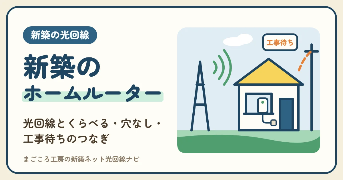 新築はホームルーターで足りる?光回線と使い方でくらべる目安・外壁に穴を開けたくないとき・工事待ちのつなぎと乗り換え