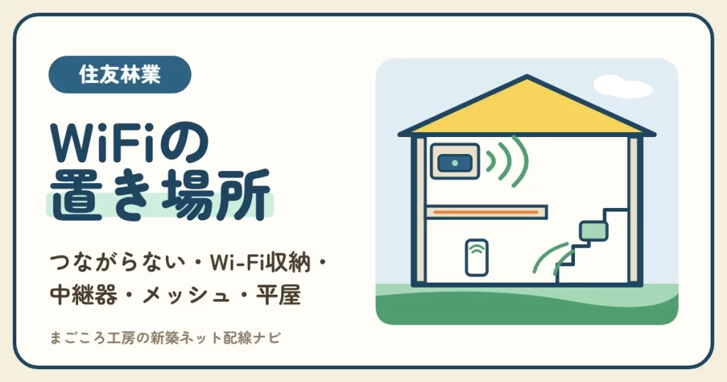 住友林業の家でWiFiがつながらないときの置き場所と対策｜Wi-Fi収納・中継器・メッシュ・平屋